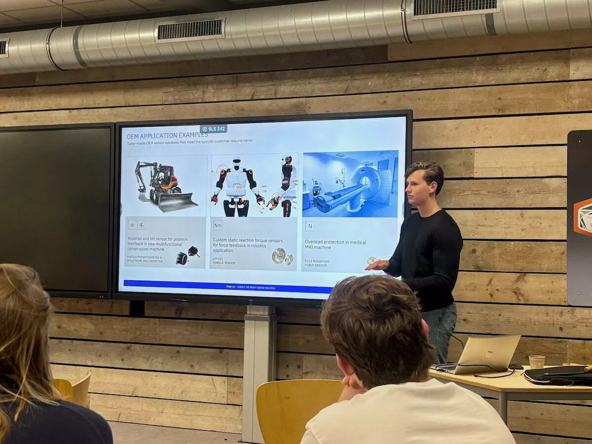 Interactive application presentation form Althen Sensors at TU Delft Partner Day.