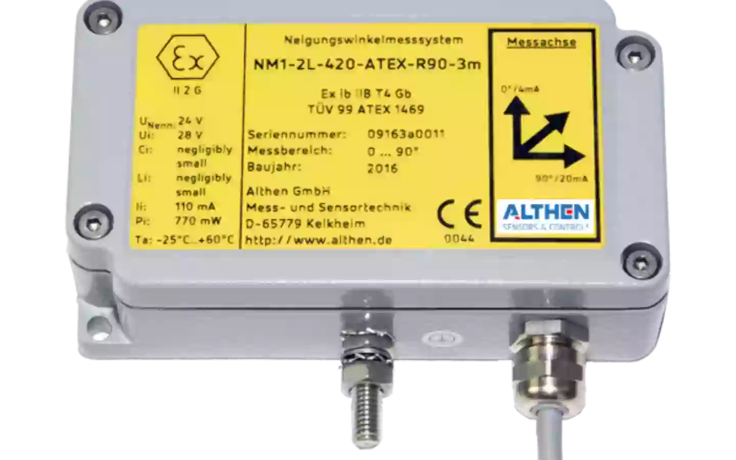 NM1-2L-420-ATEX Tilt Measuring System