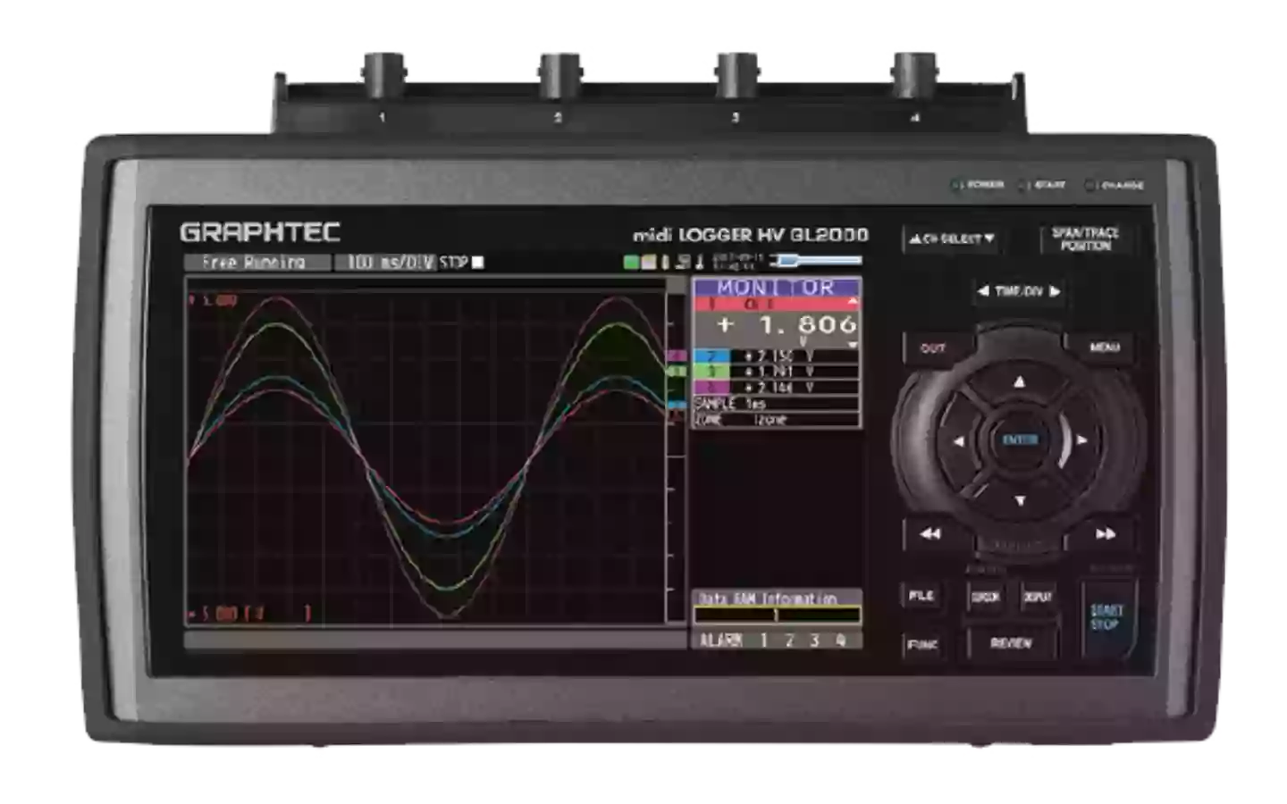 GL2000 hogesnelheidsdatalogger voor industriële tests