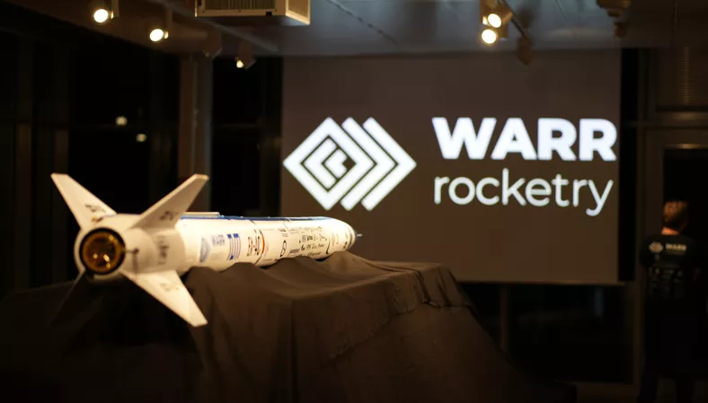 A finished rocket from WARR Rocketry