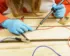 Soldering wires strain gauges
